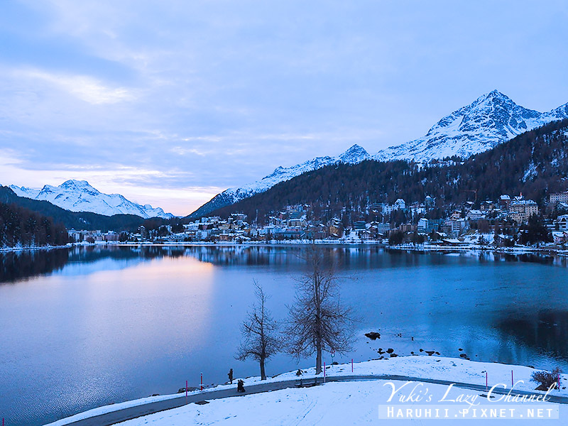 [瑞士] 聖莫里茲St. Moritz：聖莫里茲湖香檳魔幻時刻，滑雪勝地大吃烤鱒魚 @Yuki&#039;s Lazy Channel