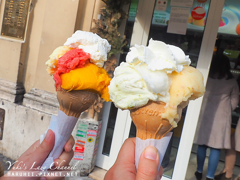 【羅馬】Gelateria Old Bridge 老橋冰淇淋：梵蒂岡城牆旁的人氣冰淇淋 @Yuki&#039;s Lazy Channel