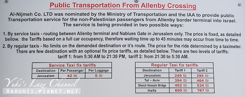 [約旦/以色列自助] 中部關口交通攻略：安曼機場到中部關口/中部關口到耶路撒冷交通，約旦Jordan pass、以色列出入境注意事項 @Yuki&#039;s Lazy Channel