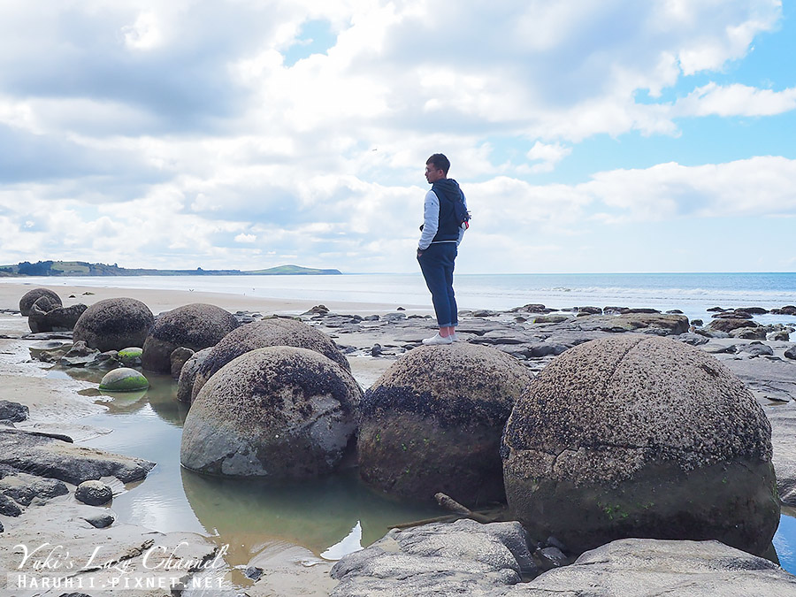 【紐西蘭南島】摩拉奇圓石 Moeraki Boulders，海灘上巨大恐龍蛋，奧瑪魯/但尼丁周邊景點 @Yuki&#039;s Lazy Channel