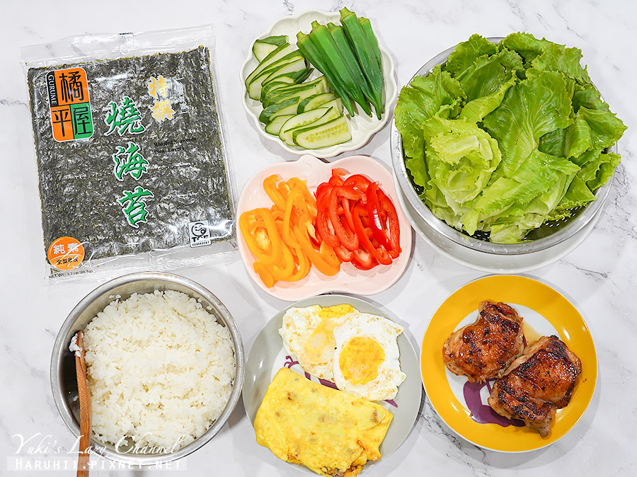 【食譜】做飯糰好簡單！日式免捏飯糰、韓式折疊飯糰想吃哪個？視覺系野餐飯糰做法 @Yuki&#039;s Lazy Channel
