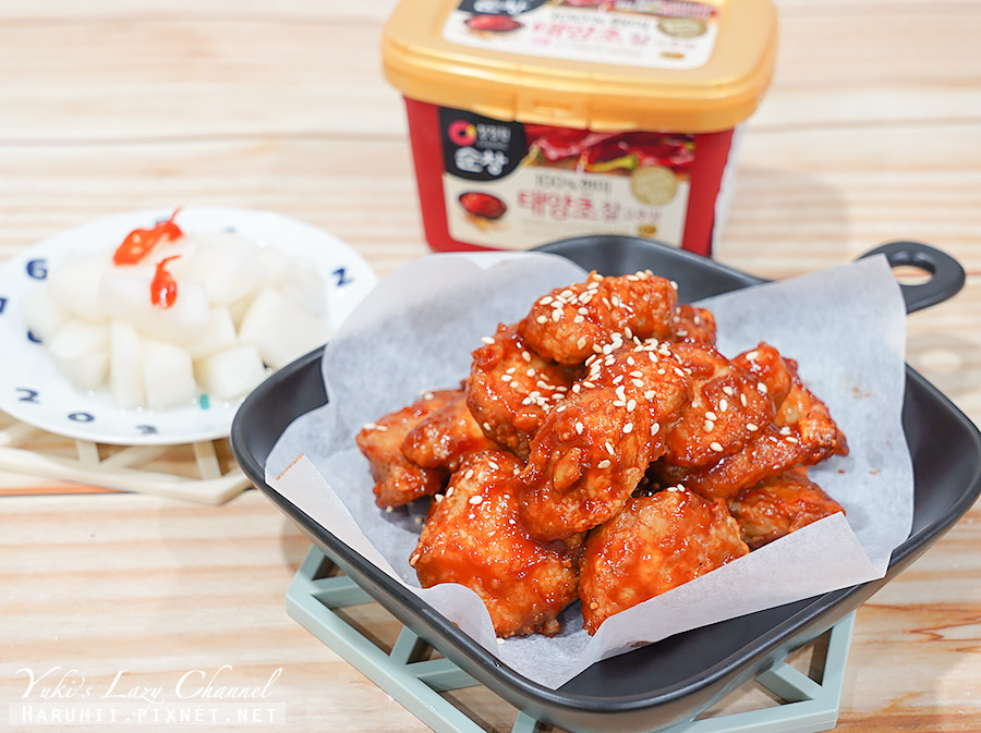 【食譜】韓式炸雞做法：調好韓式炸雞醬料就搞定，氣炸鍋炸雞簡單做 @Yuki&#039;s Lazy Channel