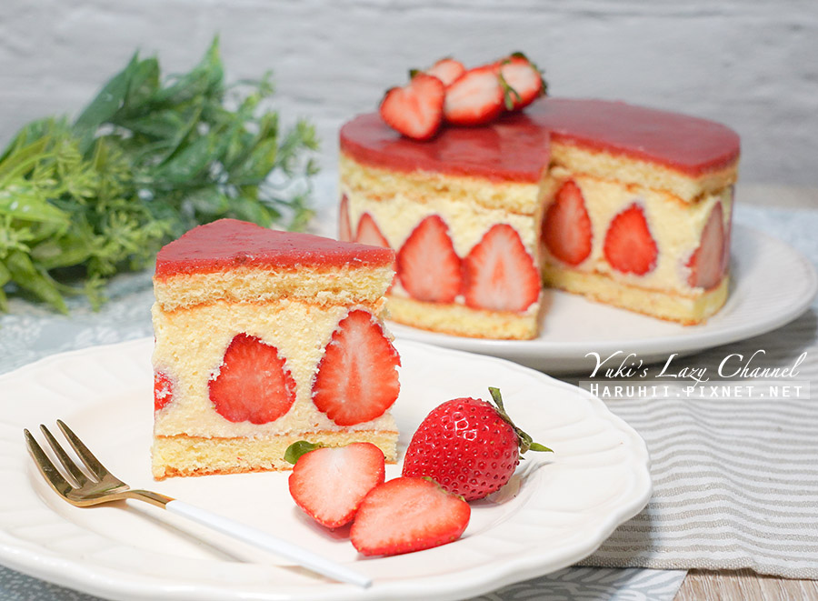 【食譜】法式草莓蛋糕做法，經典法式甜點其實不難 @Yuki&#039;s Lazy Channel