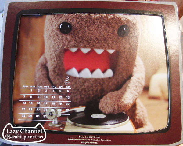 超可愛的2010年DOMO多摩君桌曆 @Yuki&#039;s Lazy Channel